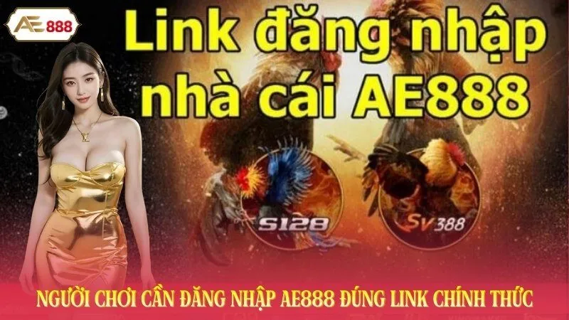 Người chơi cần đăng nhập AE888 đúng link chính thức